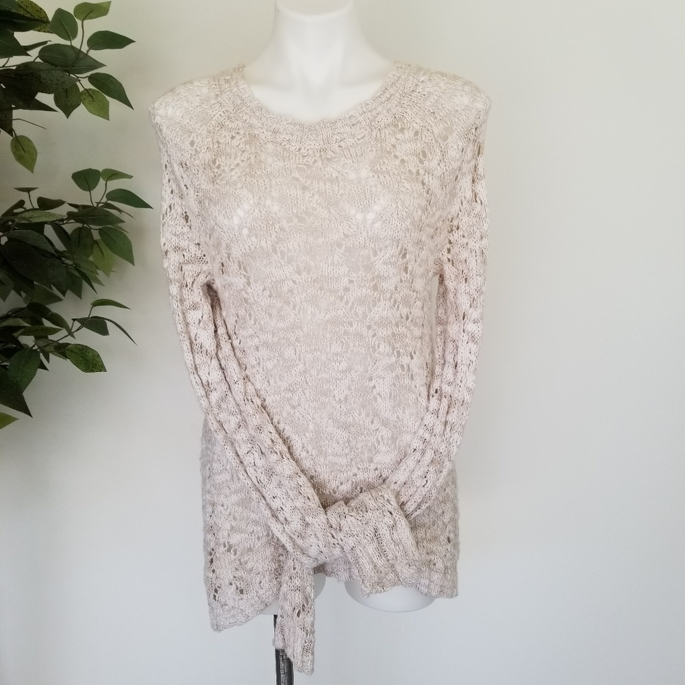 Belldini Off White Knit Crew Neck Sweater